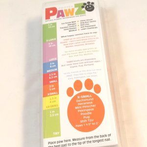 PawZ Rubber Dog Boots Size XSMALL Orange Reusable Disposable Waterproof 12PK